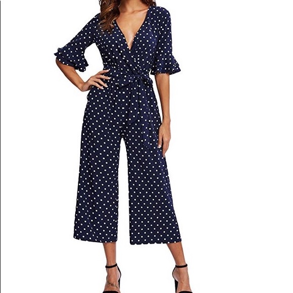 coventavenue Pants - Coventavenue - V-Neck Belted Waist Romper Jumpsuit